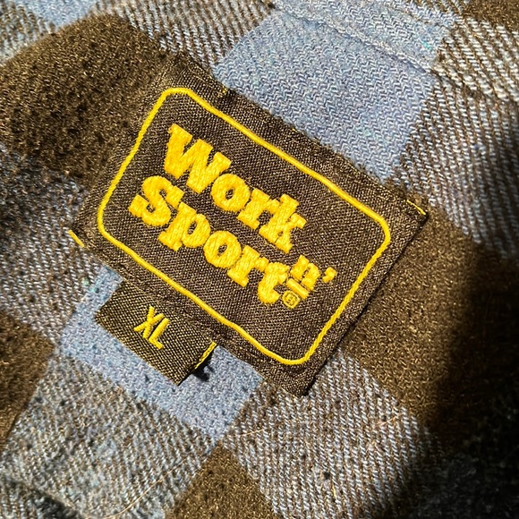 Work n’ Sport Black and Blue Buffalo Chek Cotton Blend Flannel Size XL - Picture 8 of 12